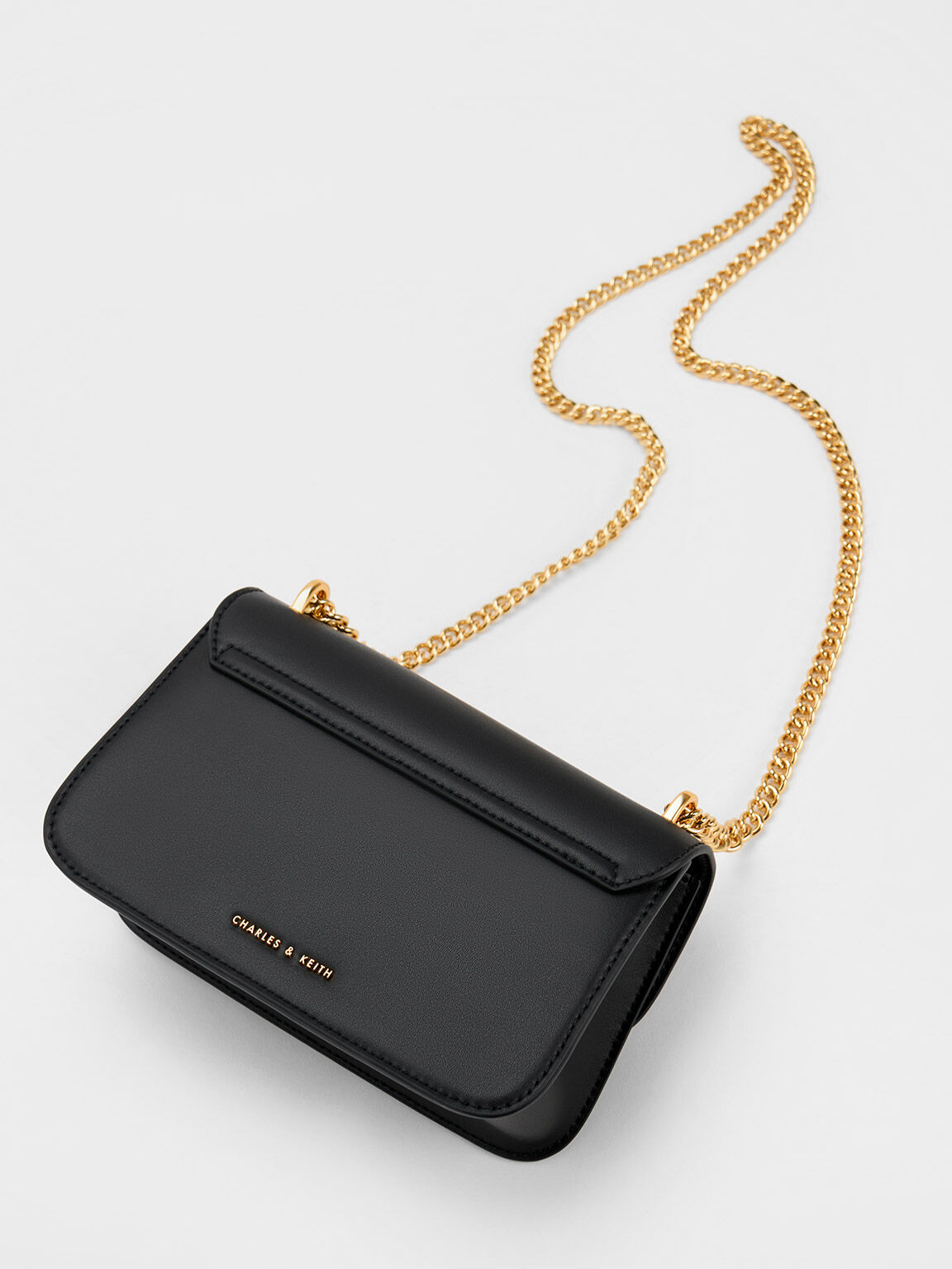 Charles and keith black sling bag clearance