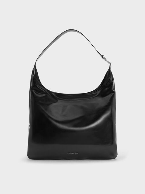 Lumen Slouchy Hobo Bag, Noir, hi-res