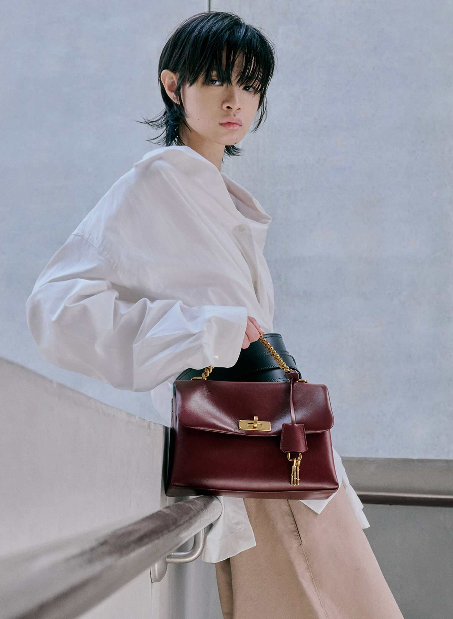 Kerry Chain-Handle Crossbody Bag, Mulberry Plum, hi-res