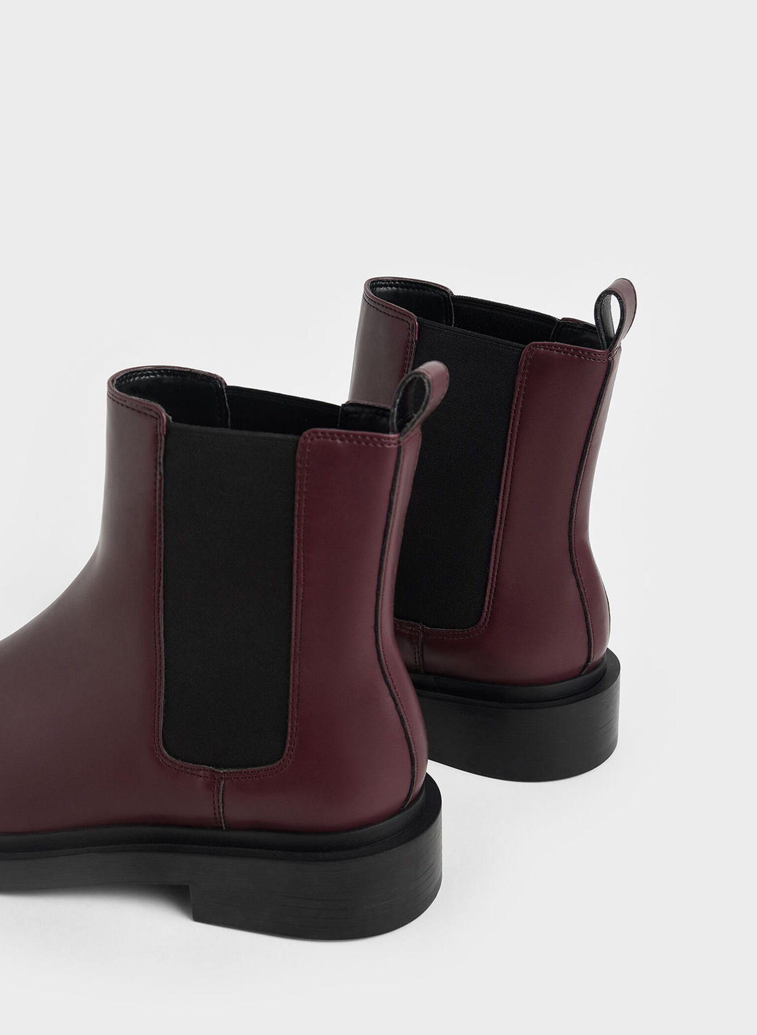 Chelsea Block-Heel Boots, Burgundy, hi-res