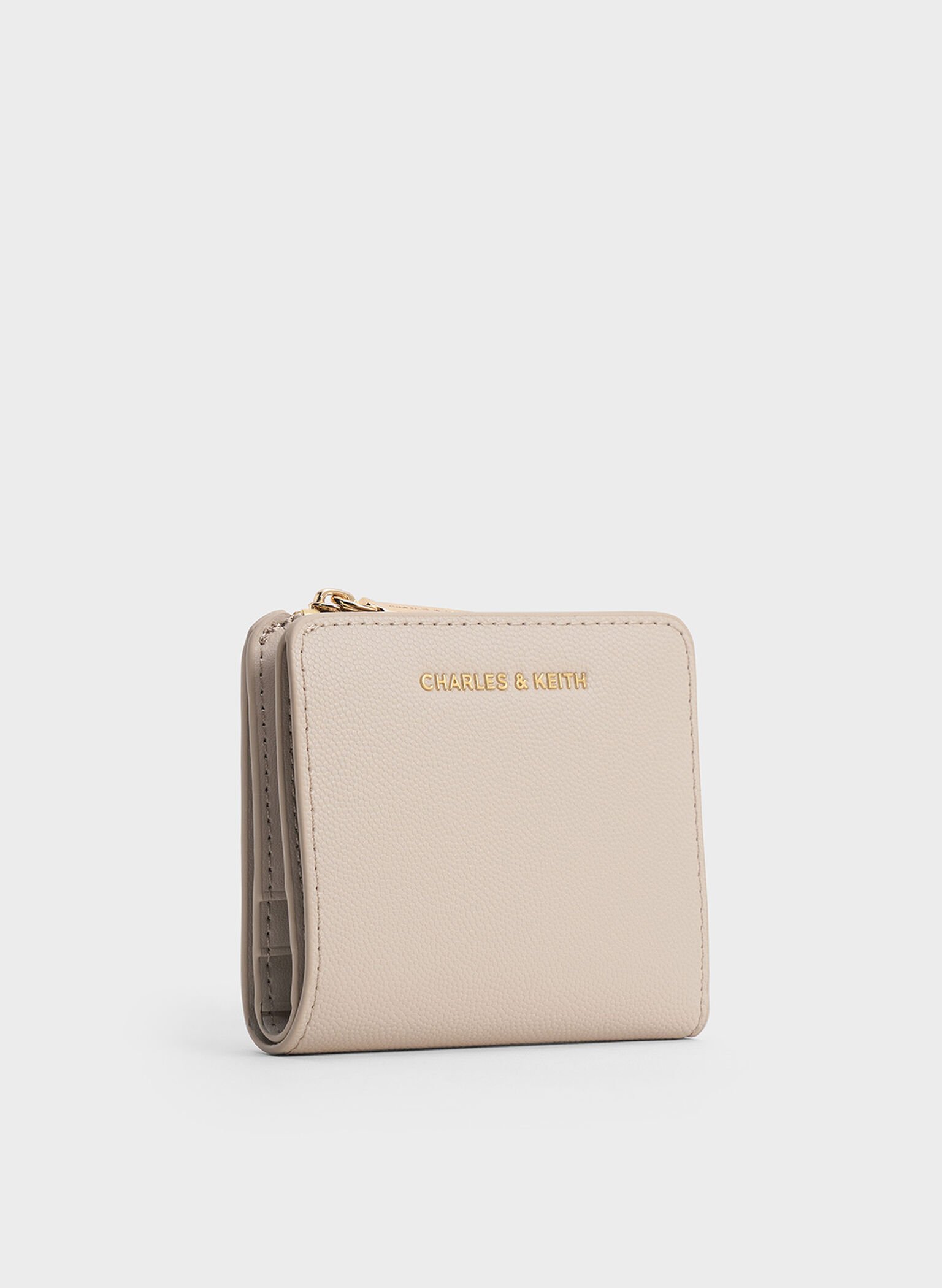 Keely Top Zip Small Wallet, Oat, hi-res