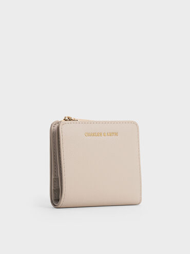 Keely Top Zip Small Wallet, Oat, hi-res