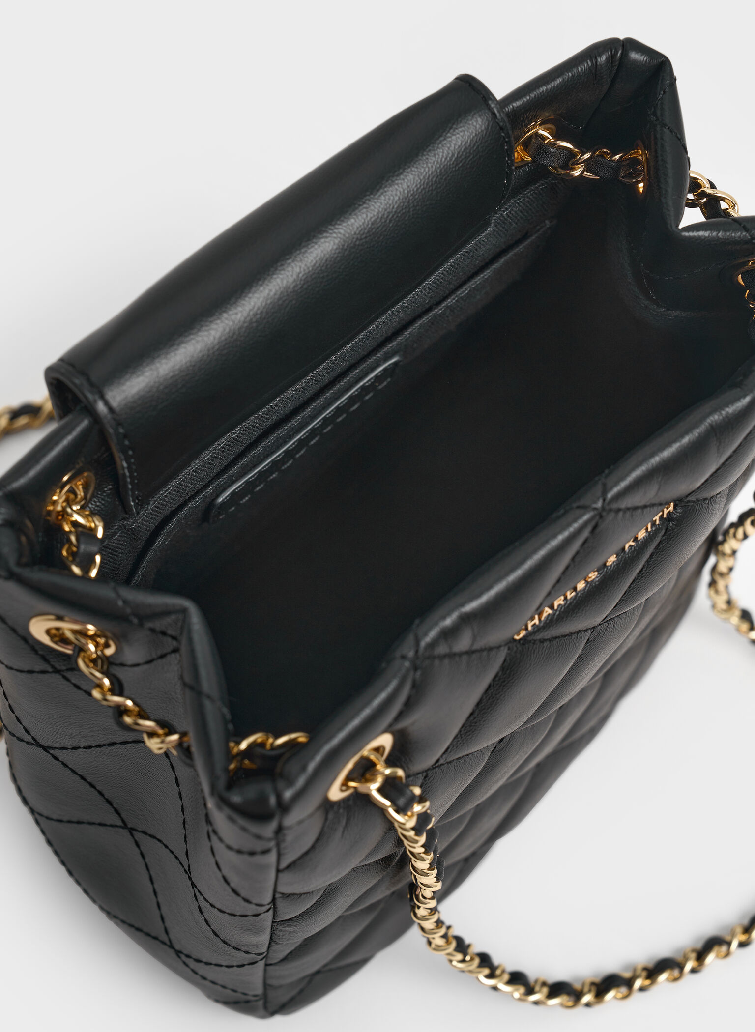 Alva Quilted Braided-Strap Shoulder Bag, Black, hi-res