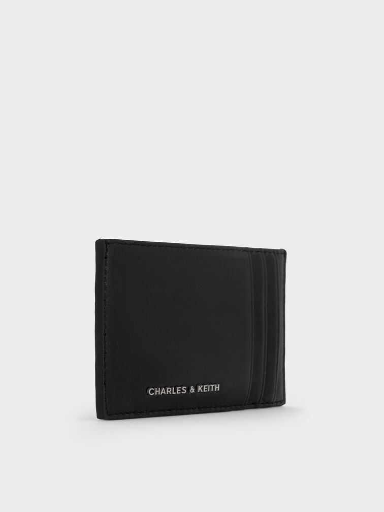 Ivette Woven Card Holder, Noir, hi-res