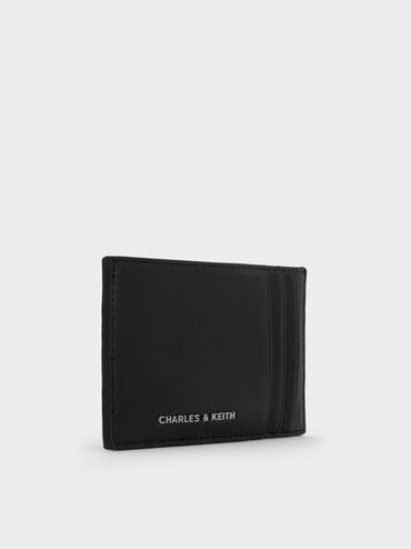 Ivette Woven Card Holder, Noir, hi-res