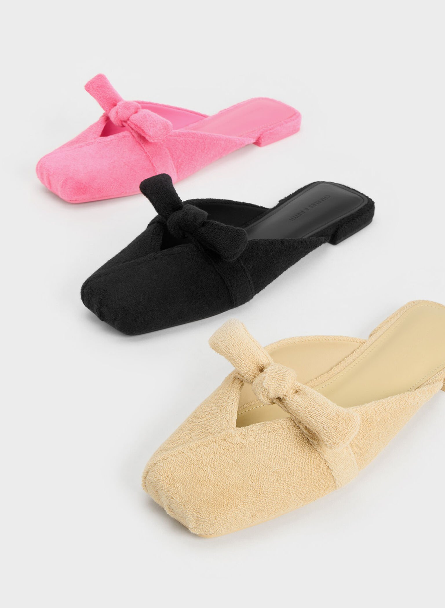 Loey Textured Knotted Mules, Beige, hi-res