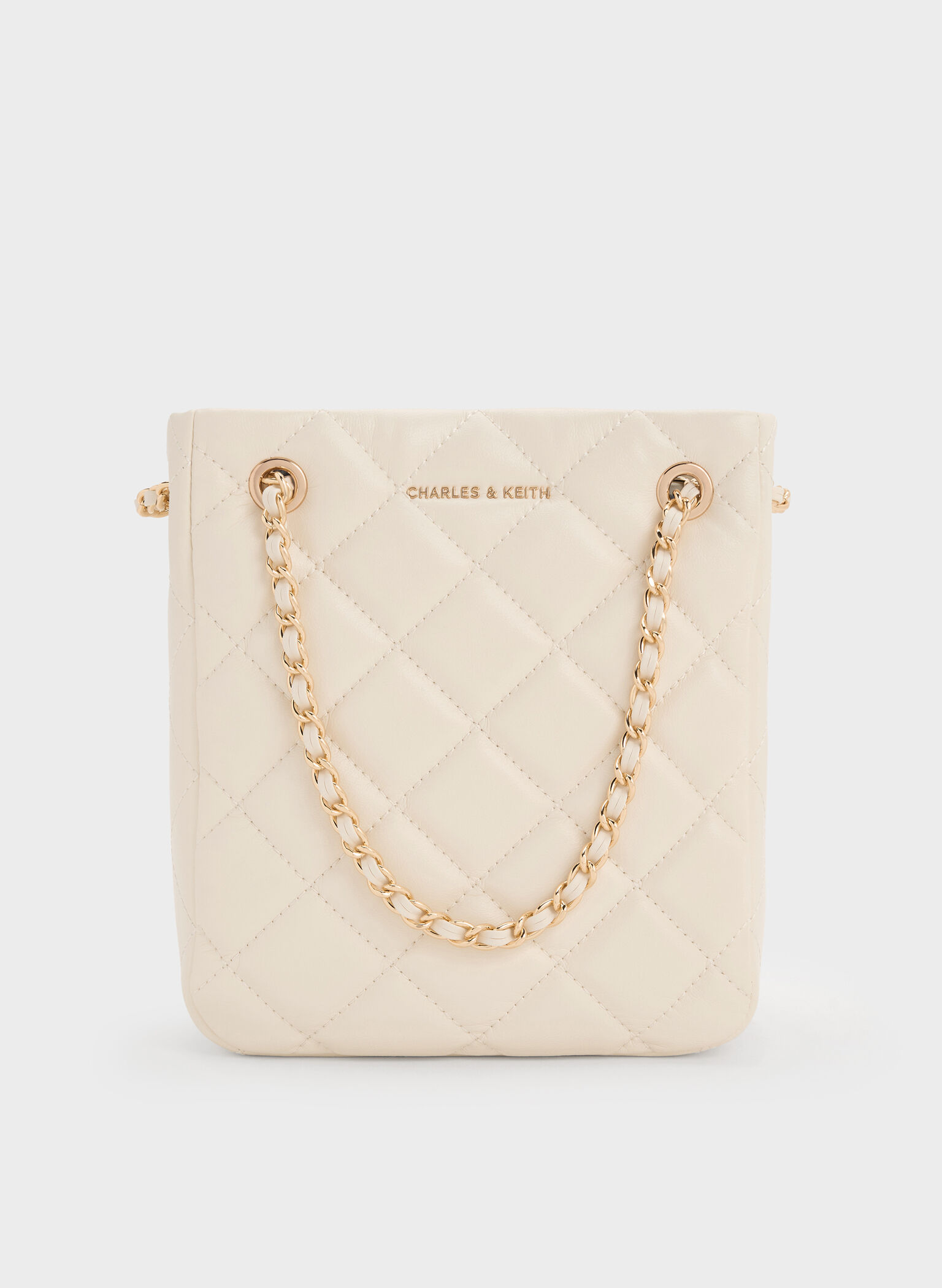 Alva Quilted Braided-Strap Shoulder Bag, Cream, hi-res