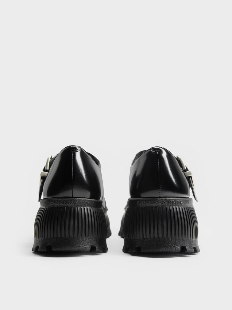 Darra Ridged-Sole Platform Mary Janes, Black Box, hi-res