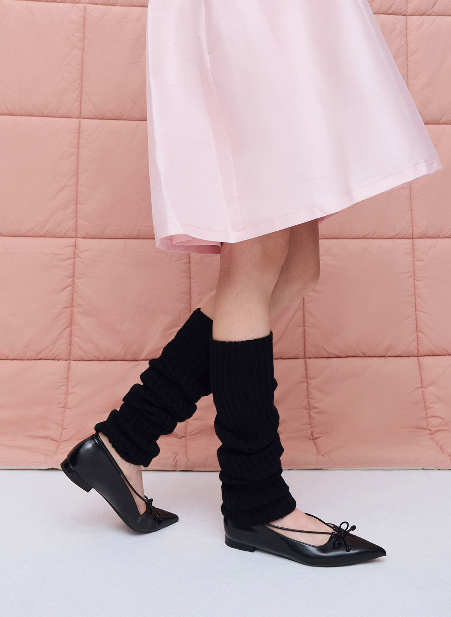 Bow Pointed-Toe Ballet Flats, Black Box, hi-res