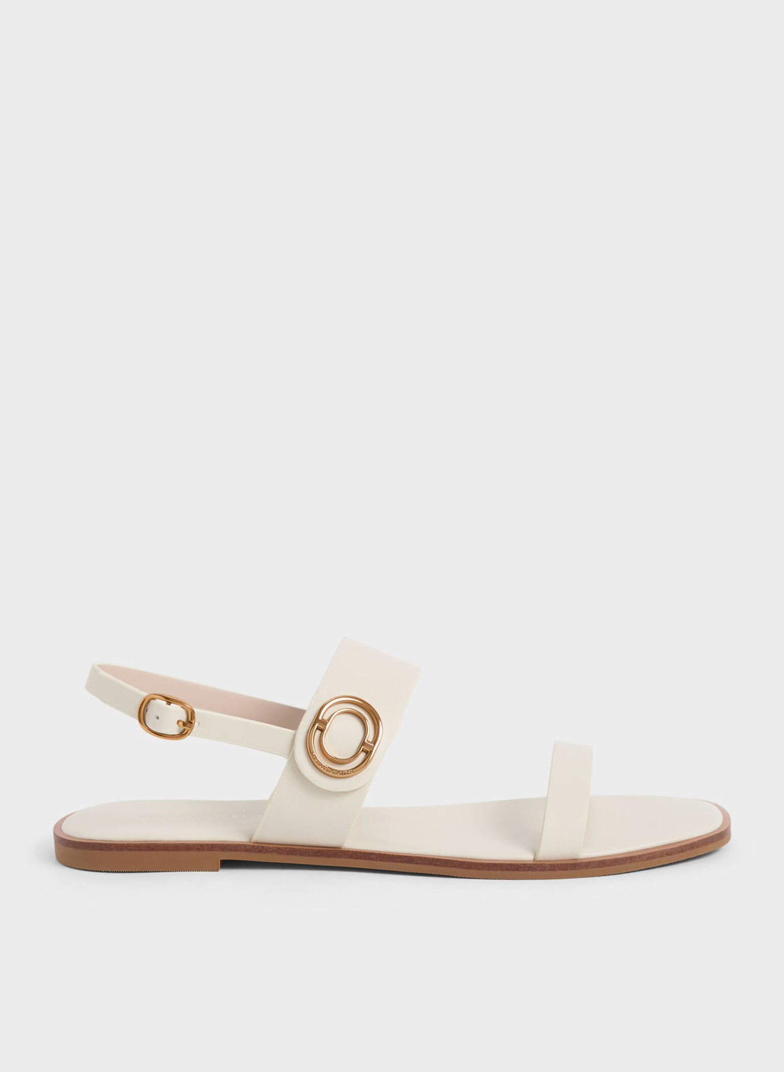 Metallic Accent Back Strap Sandals, Chalk, hi-res