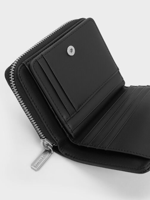 Zip-Around Small Wallet, Noir, hi-res