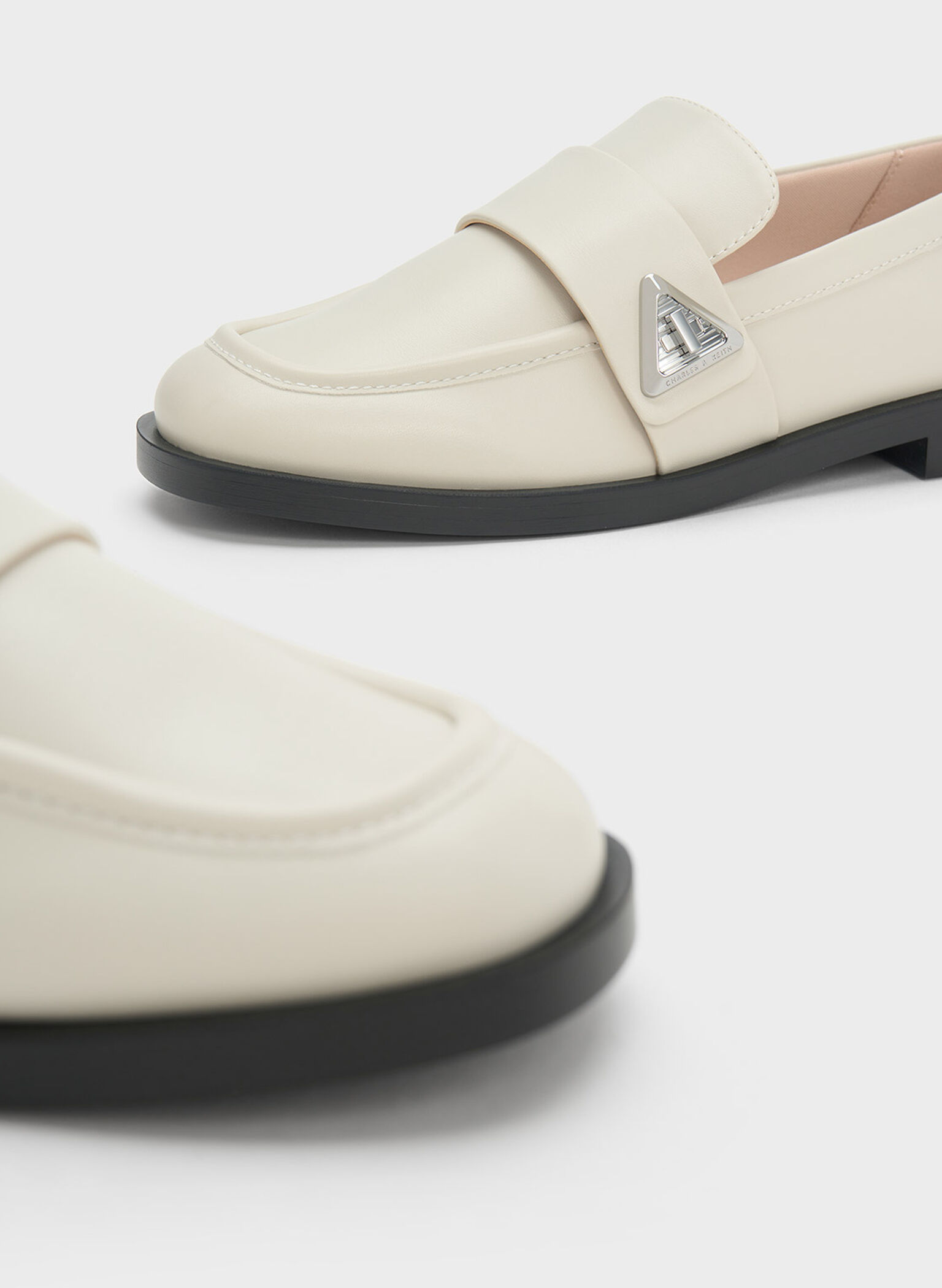 Trice Metallic Accent Loafers, Chalk, hi-res