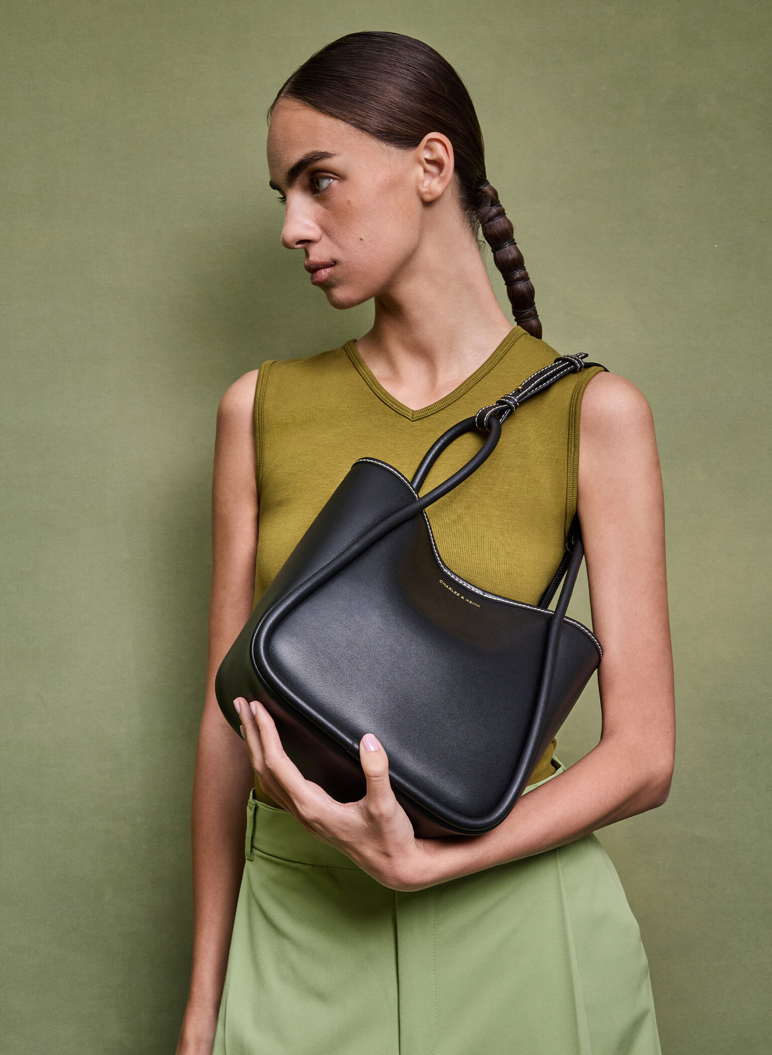 Mini Lyla Tubular Tote Bag, Black, hi-res