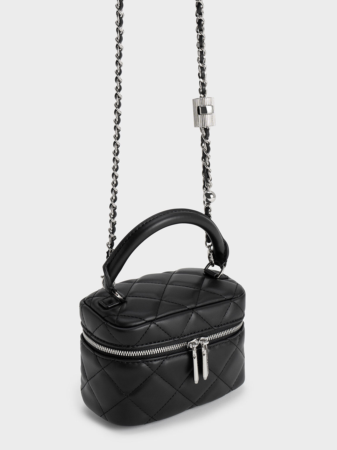 Black vanity bag top