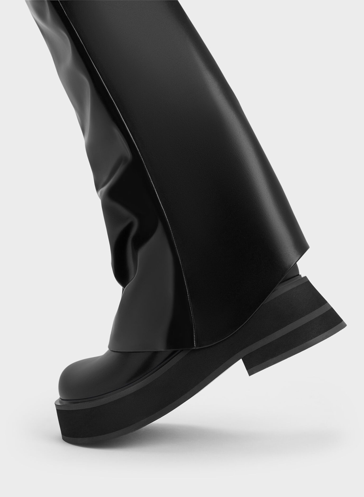 Cove Platform Knee-High Boots, Black, hi-res