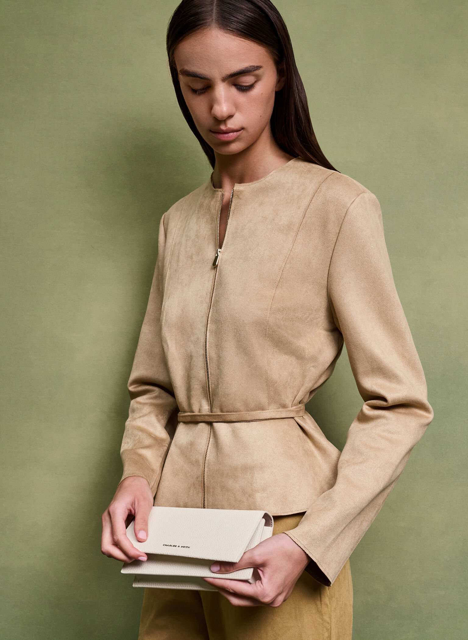 Beryl Long Wallet, Cream, hi-res
