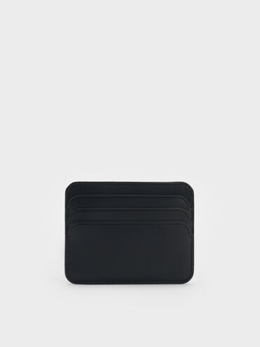 Cleo Two-Tone Quilted Card Holder, Midnight Black, hi-res