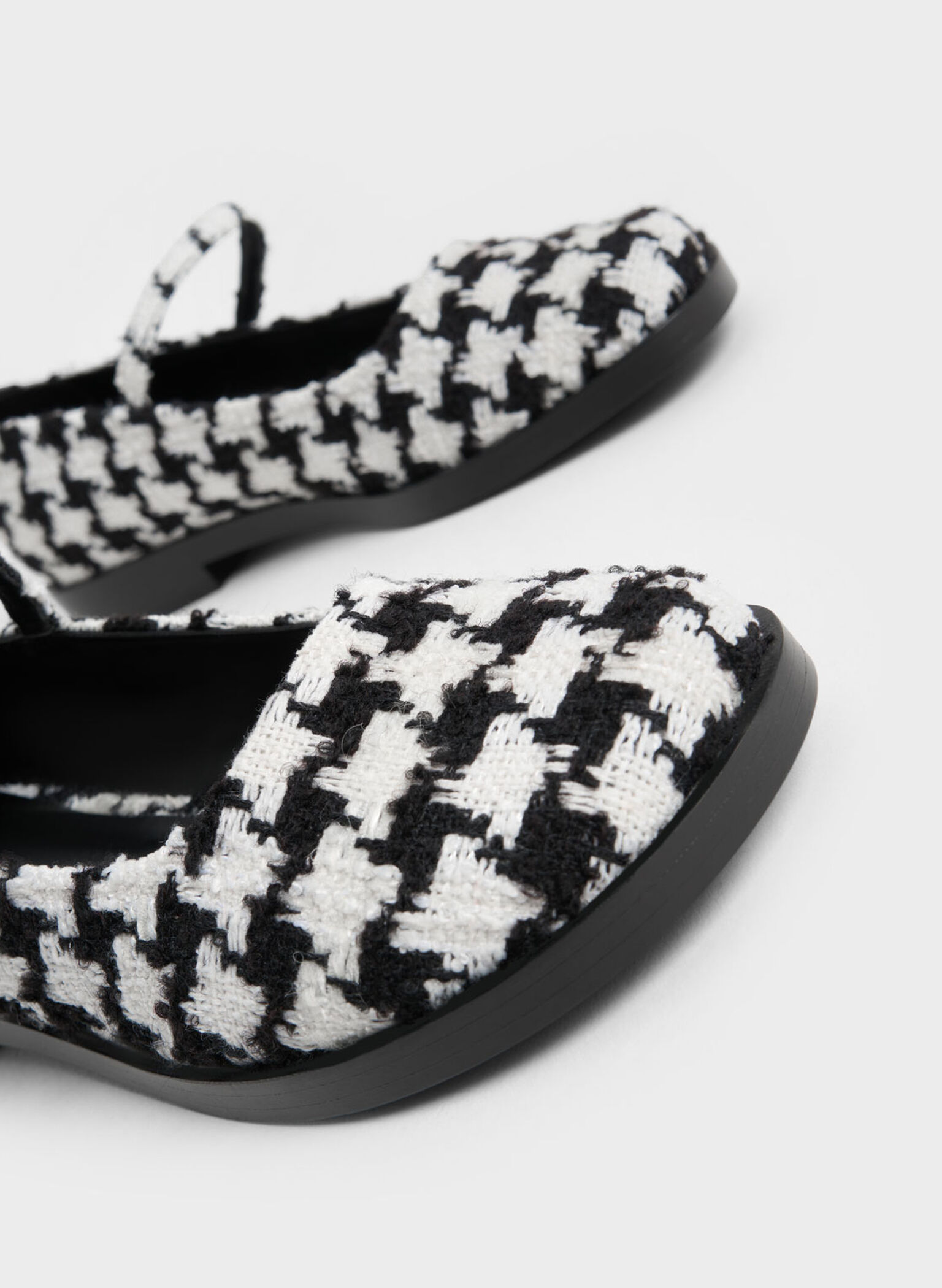 Metallic Accent Tweed Mary Janes, White, hi-res
