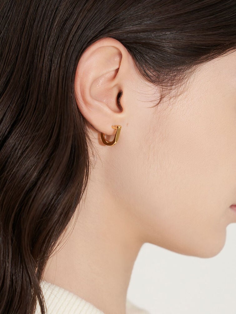 Gabine Huggie Earrings, Gold, hi-res