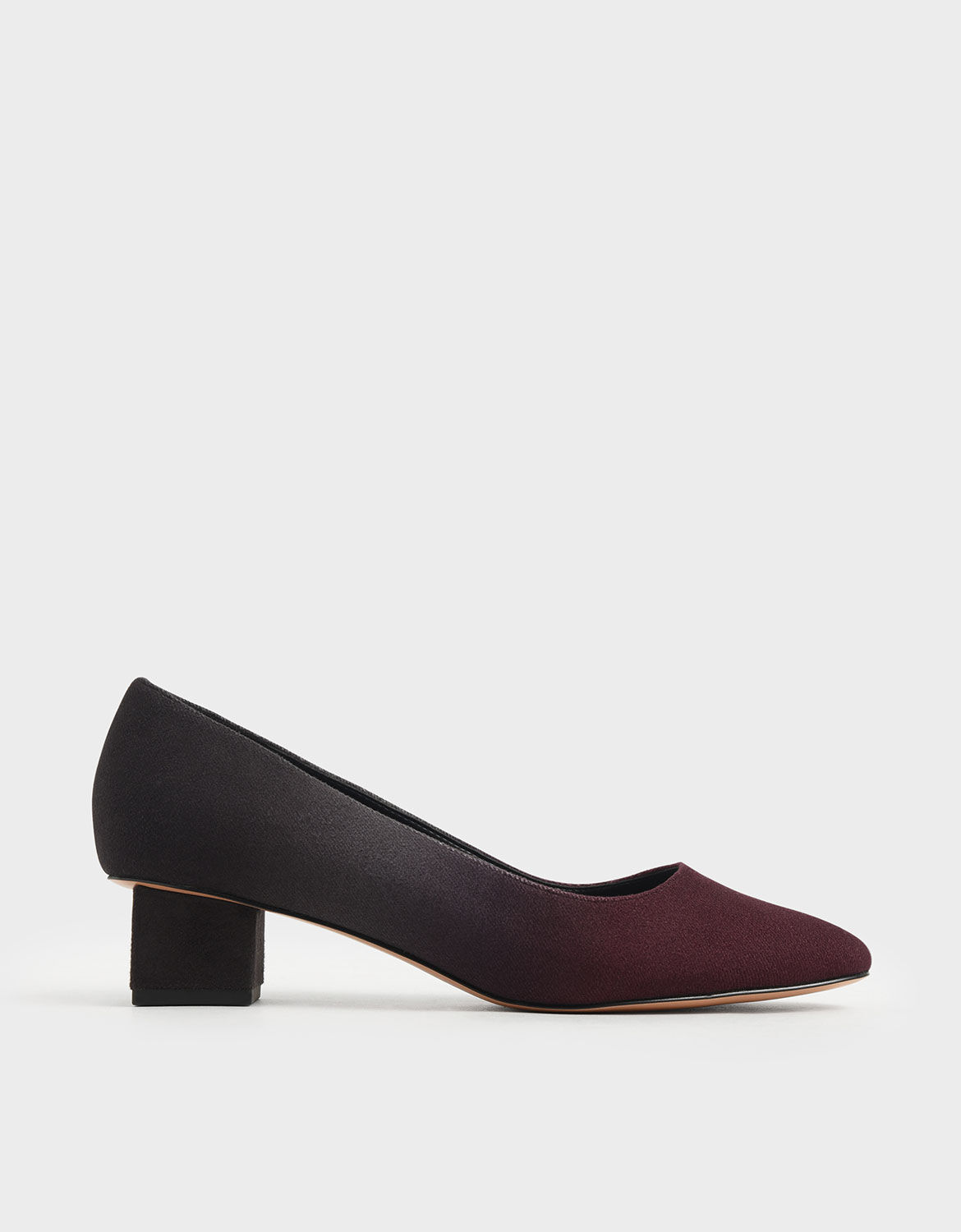 burgundy block heels uk