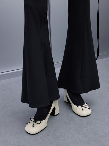 Mino Ruched Mary Jane Pumps, Chalk, hi-res
