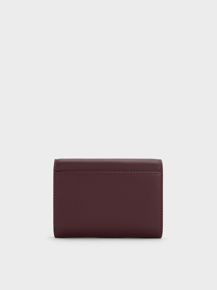 Briony Curved Flap Wallet, Wineberry Red, hi-res