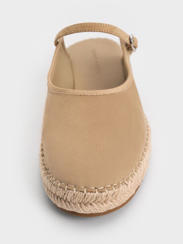 Bernadine Faux Suede Espadrille Mules, Sand, hi-res