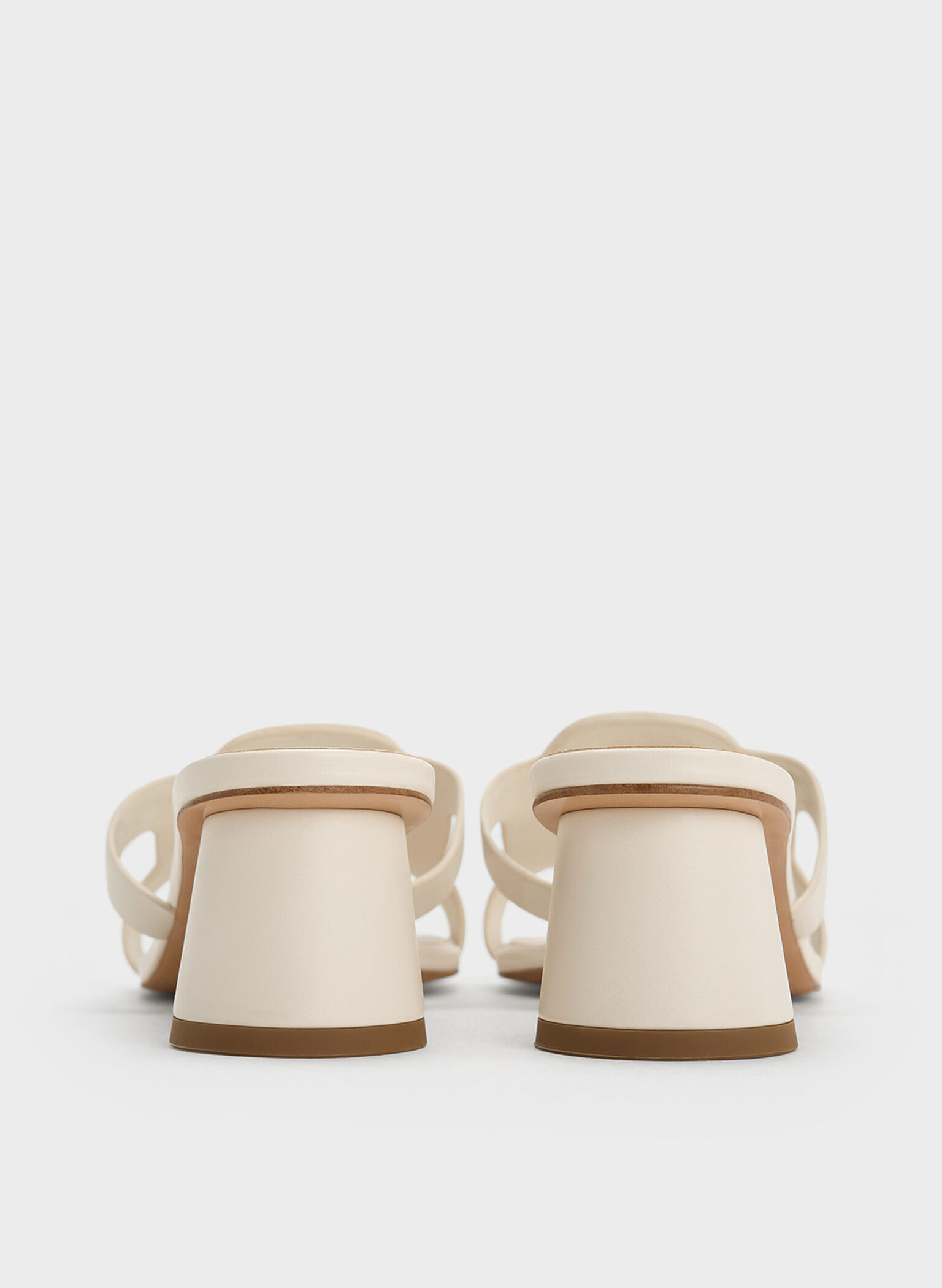 Easley Cut-Out Heeled Sandals, Chalk, hi-res