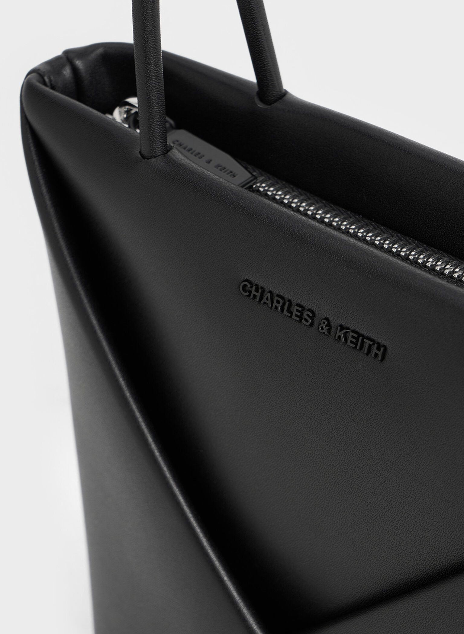 Midori Geometric Elongated Tote Bag, Jet Black, hi-res