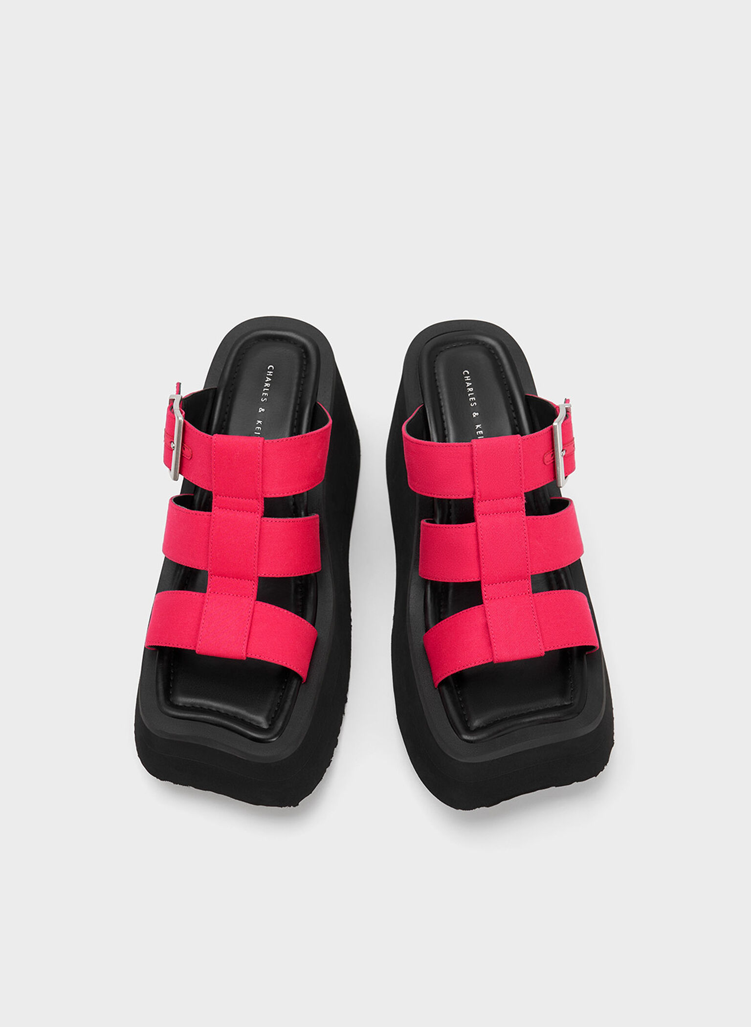 IIsa Flatform Gladiator Sandals, Fuchsia, hi-res