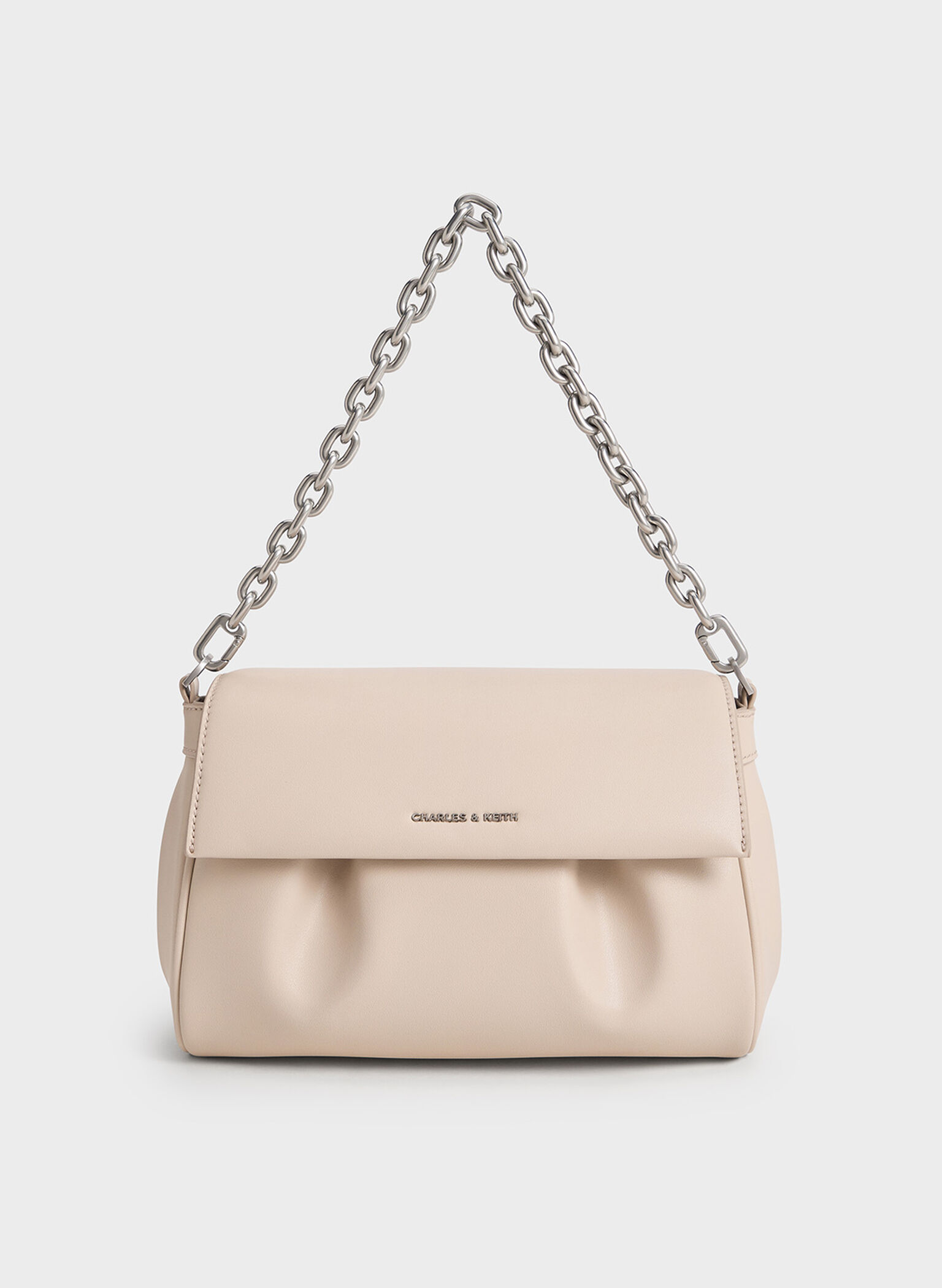 Calla Front Flap Chain-Handle Bag, Oat, hi-res