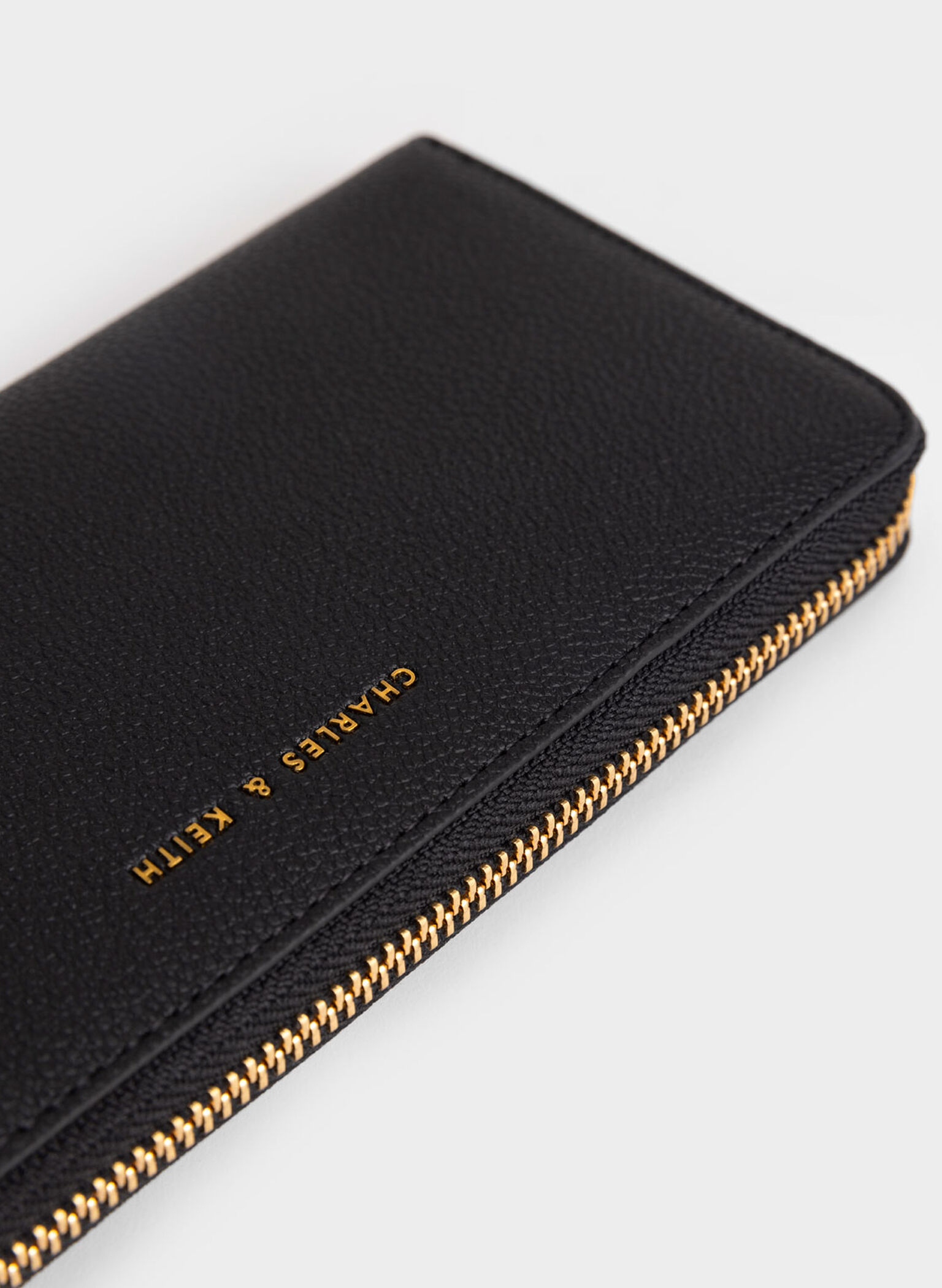 Zip-Around Long Wallet, Black, hi-res