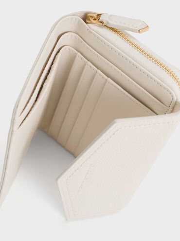 Stitch Trim Envelope Wallet, Cream, hi-res