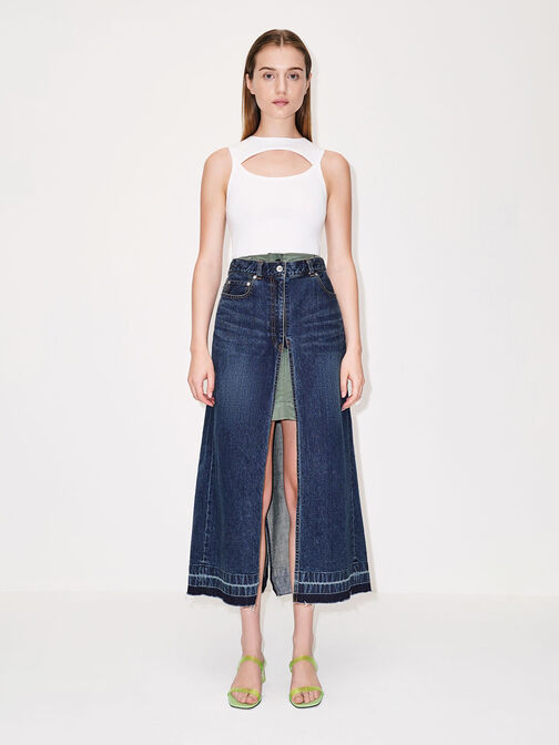 Double Strap See-Through Mules, Green, hi-res