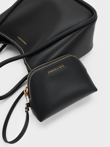 Mini Lyla Tubular Tote Bag, Black, hi-res