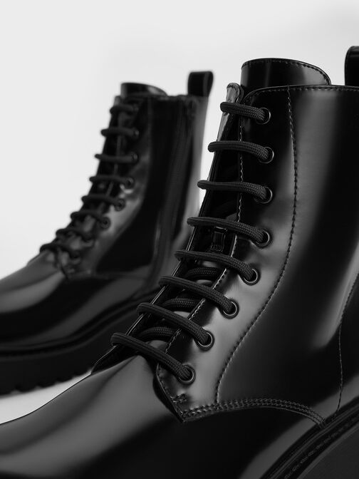 Lace-Up Ankle Boots, Black Box, hi-res