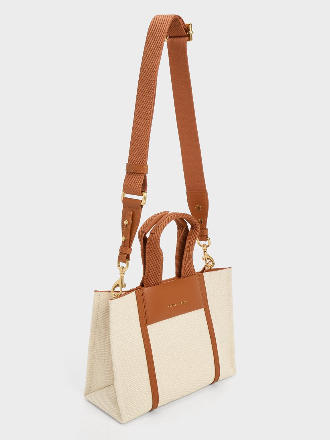 Mini Shalia Canvas Tote Bag Cognac