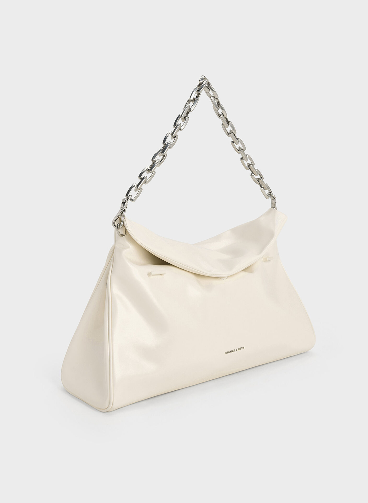 Andromeda Chunky-Chain Trapeze Tote Bag, Cream, hi-res