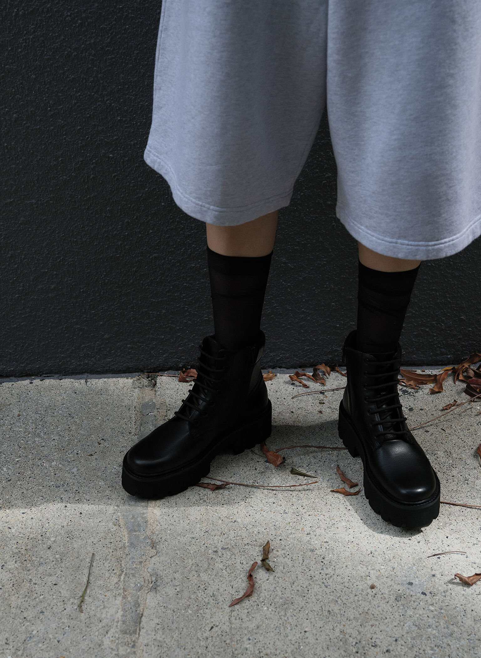 Ripley Ridged Sole Ankle Boots, Black2, hi-res