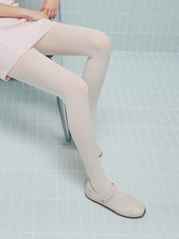 Jace Leather Mary Jane Sneakers, Chalk, hi-res