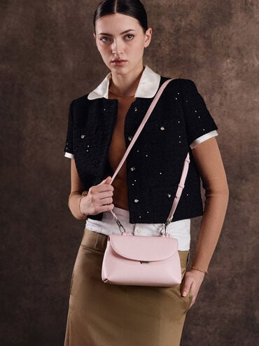 Sammie Knotted-Handle Two-Way Backpack, Cotton Candy Pink, hi-res