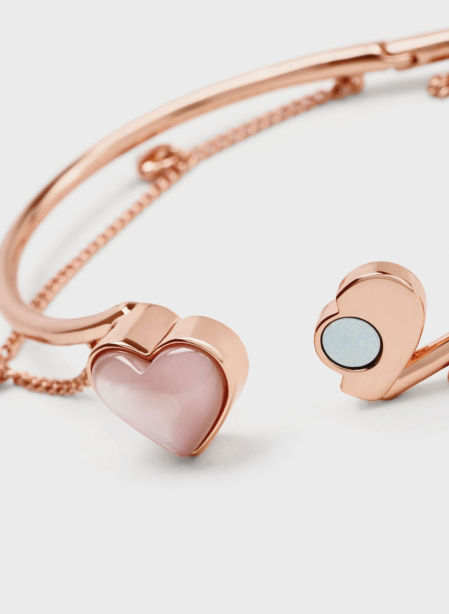 Annalise Heart Stone Chain-Link Bracelet, Rose Gold, hi-res
