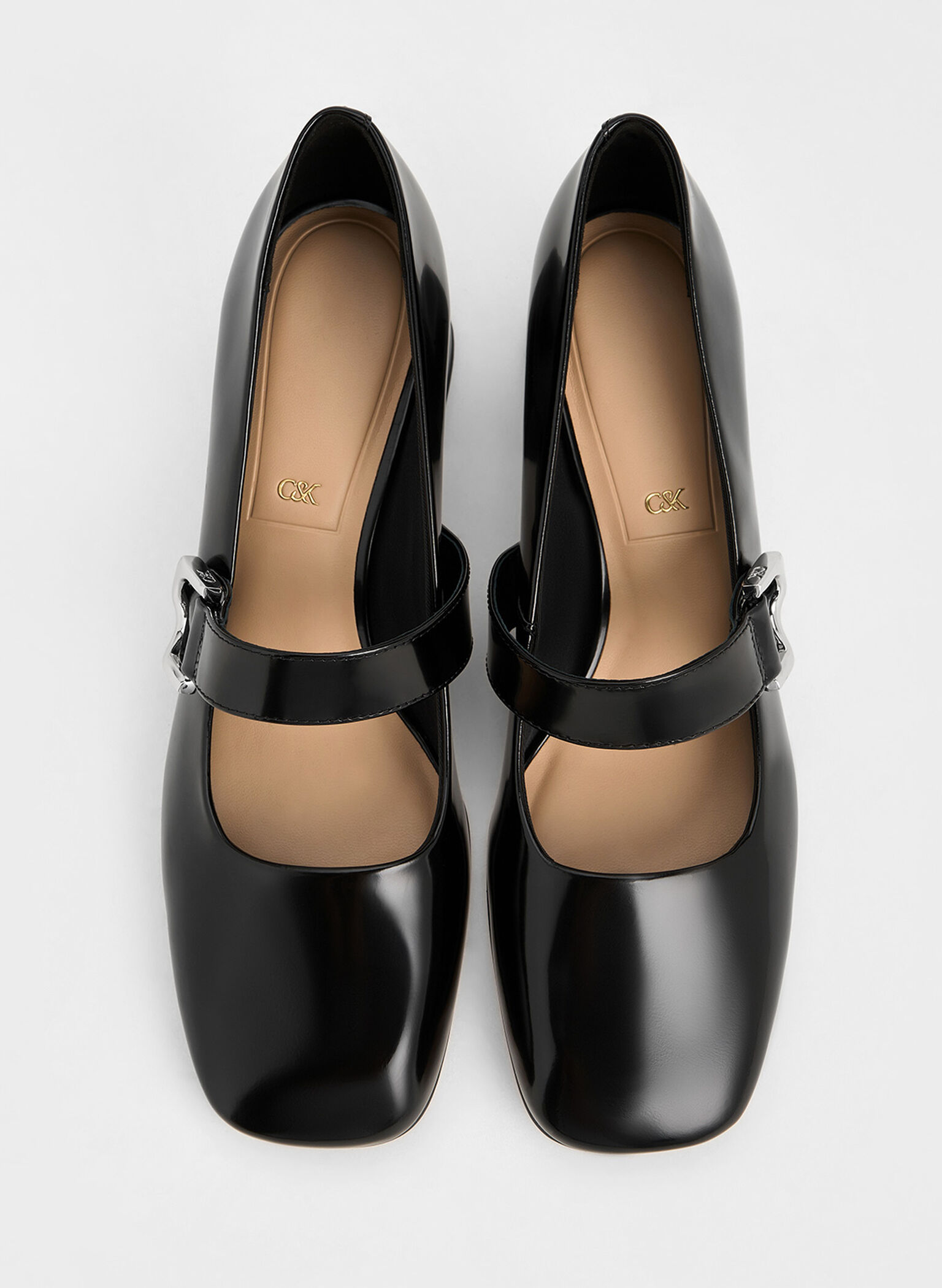 Gabine Leather Mary Jane Pumps, Black Box, hi-res