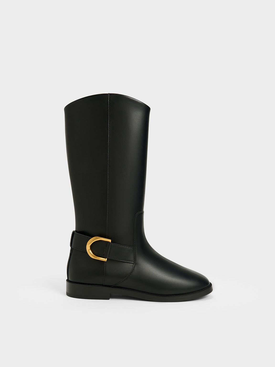 Black long boots for girls discount