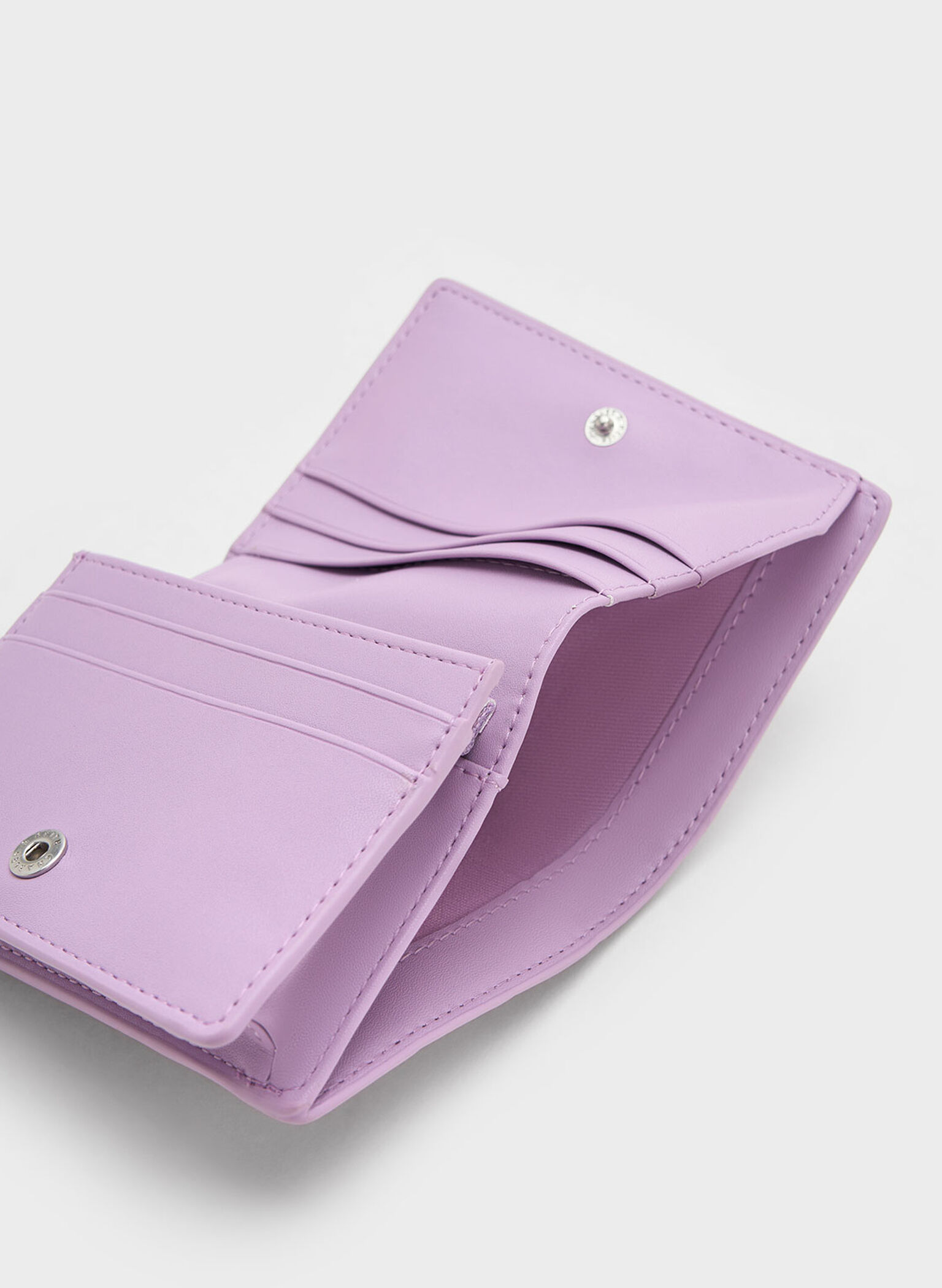 Quilted Mini Short Wallet, Lilac, hi-res