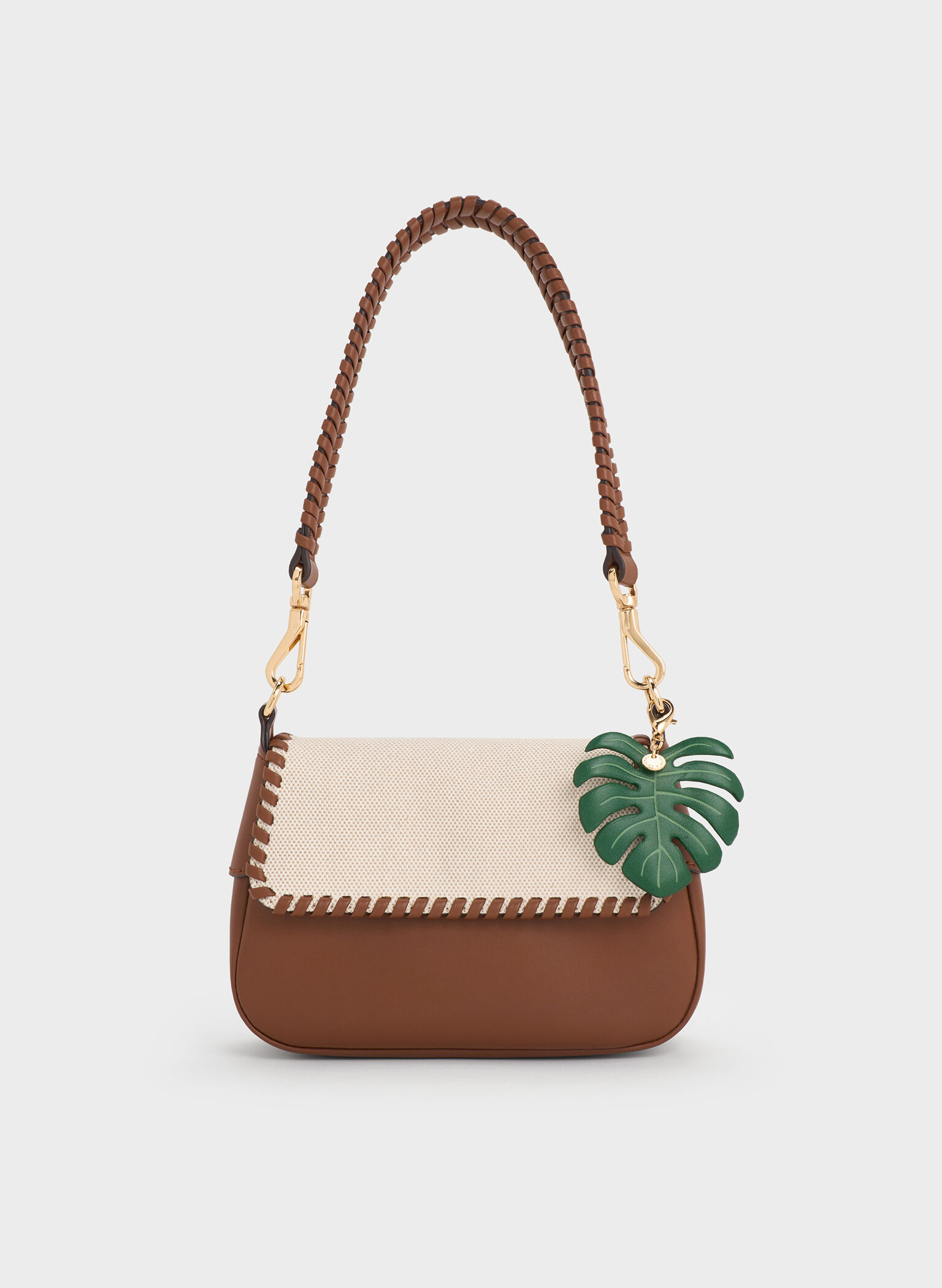 Blume Canvas Braided Shoulder Bag, Taupe Canvas, hi-res