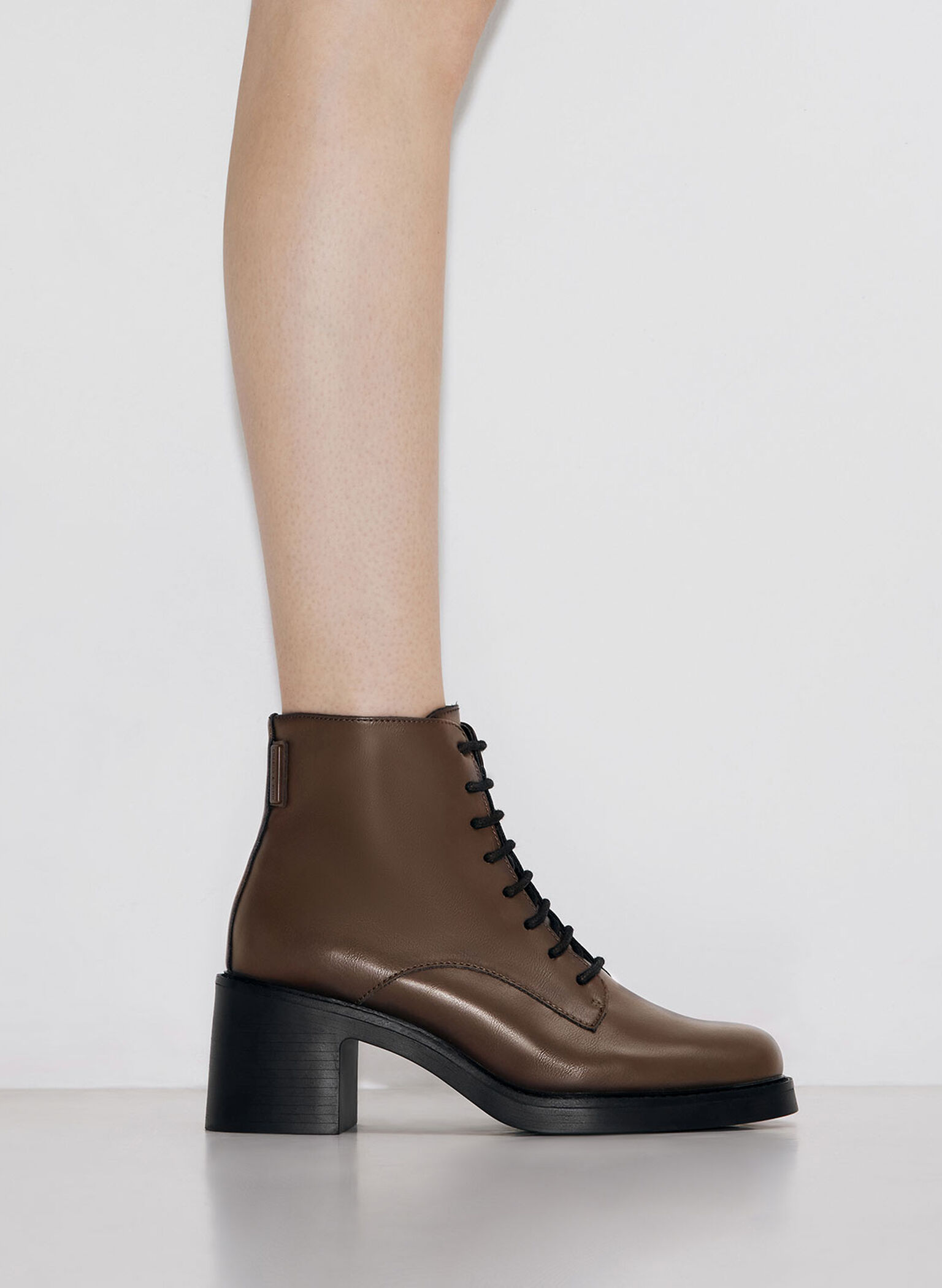 Hester Block Heel Ankle Boots, Dark Brown, hi-res