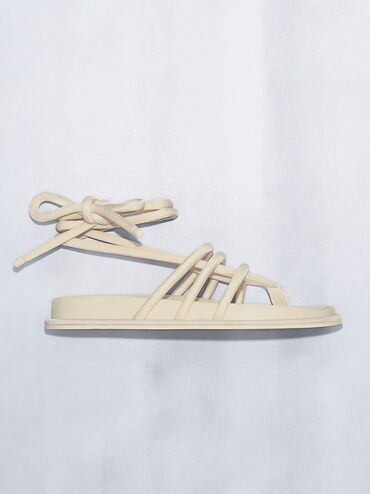 Toni Tubular Tie-Around Sandals, Chalk, hi-res