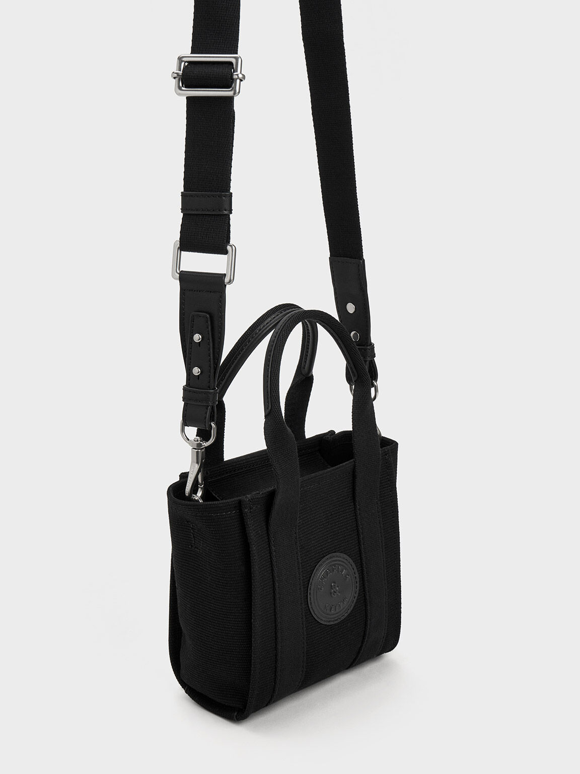 Small black canvas bag store