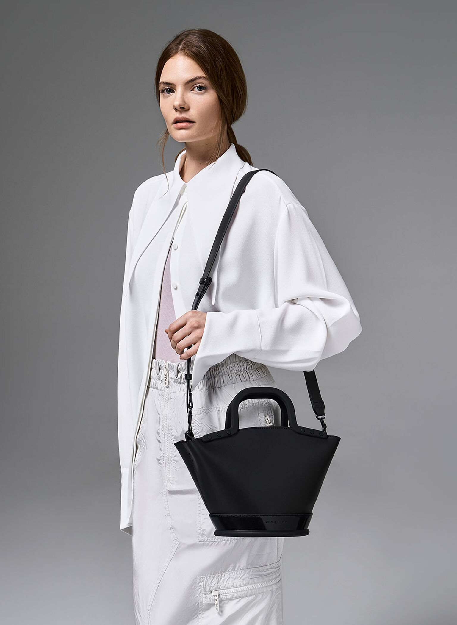 Fan Double Handle Tote Bag, Black, hi-res
